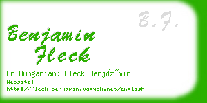 benjamin fleck business card